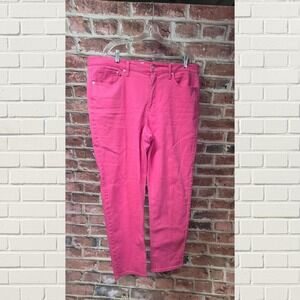 Women's SEVEN7 Slim Straight Pink Denim Jeans Size 16